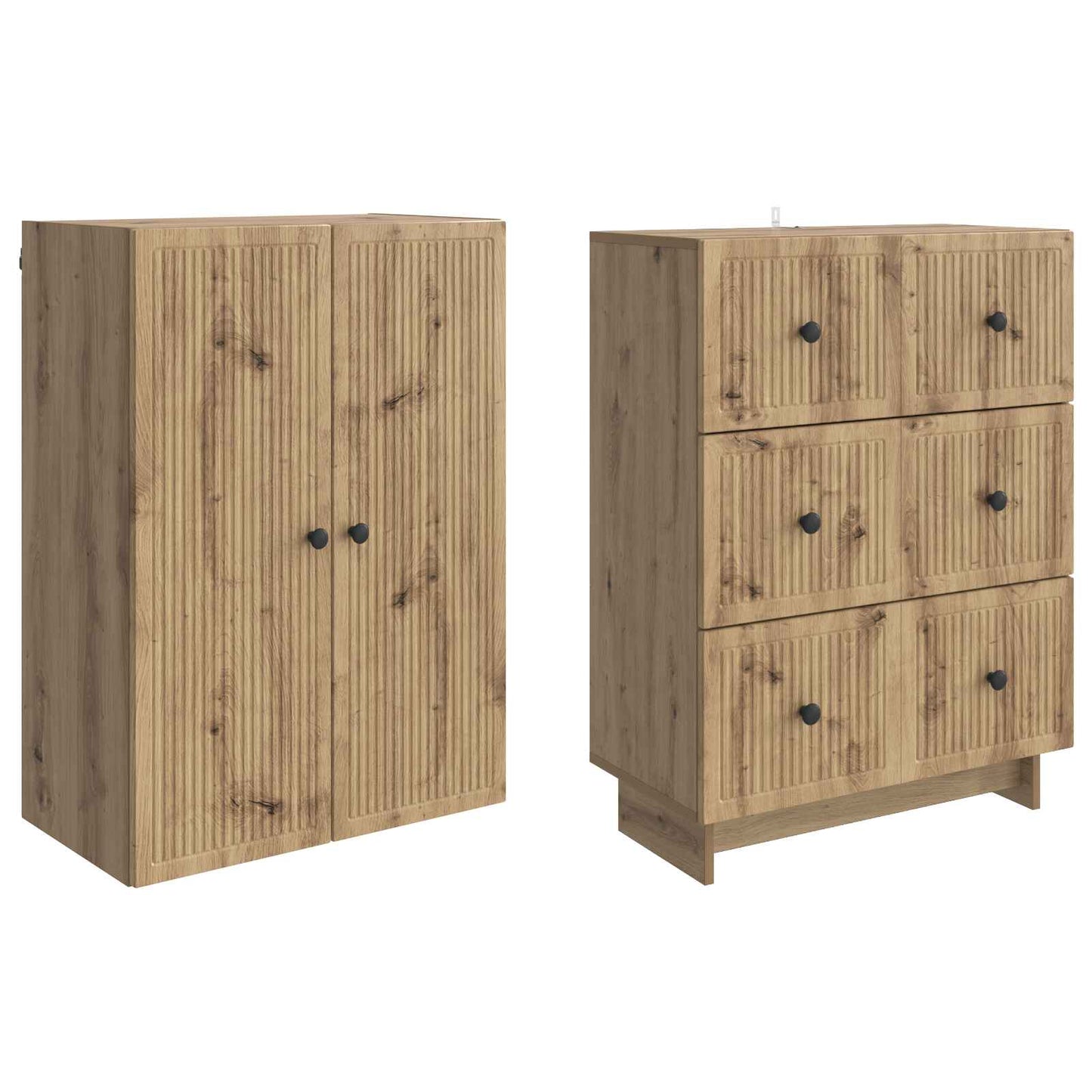 Cabinet Set 2 pcs 66 x 34.5 x 90 cm Engineered Wood