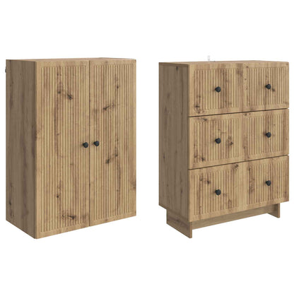 Cabinet Set 2 pcs 66 x 34.5 x 90 cm Engineered Wood