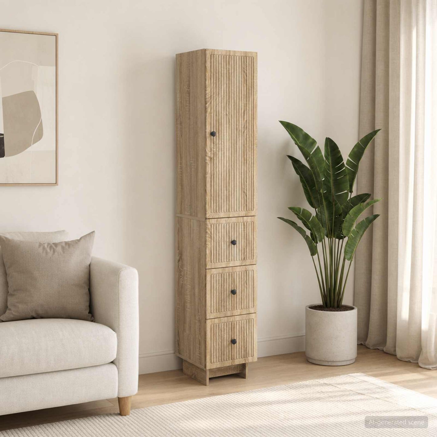 Cabinet Set 2 pcs Engineered Wood
