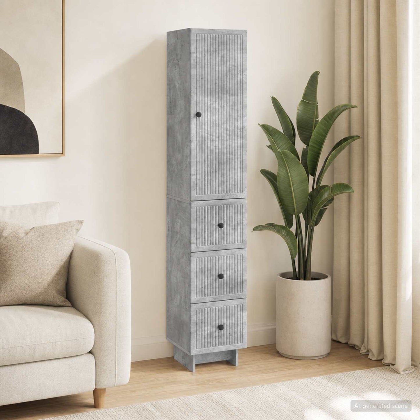 Cabinet Set 2 pcs Engineered Wood