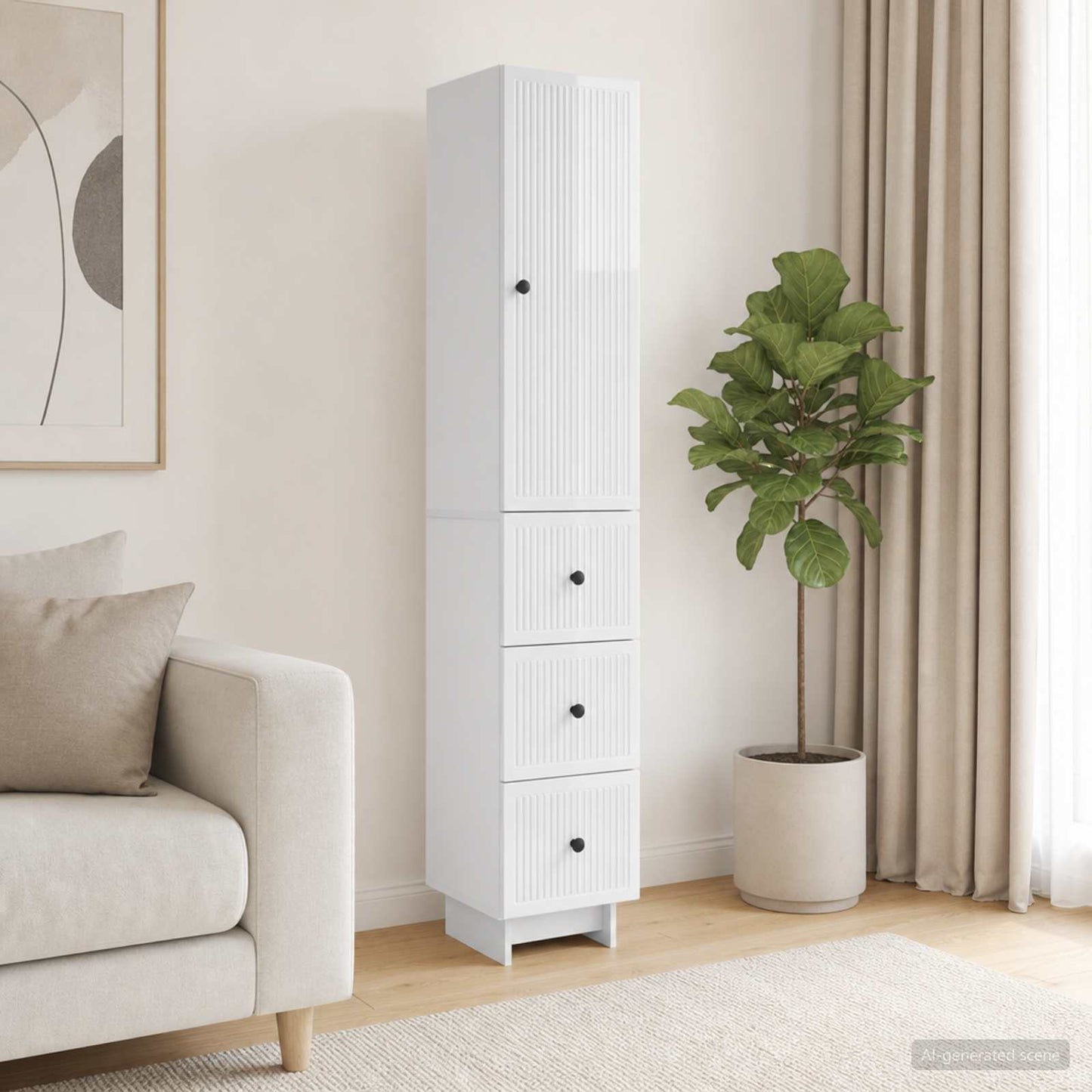 Cabinet Set 2 pcs Engineered Wood