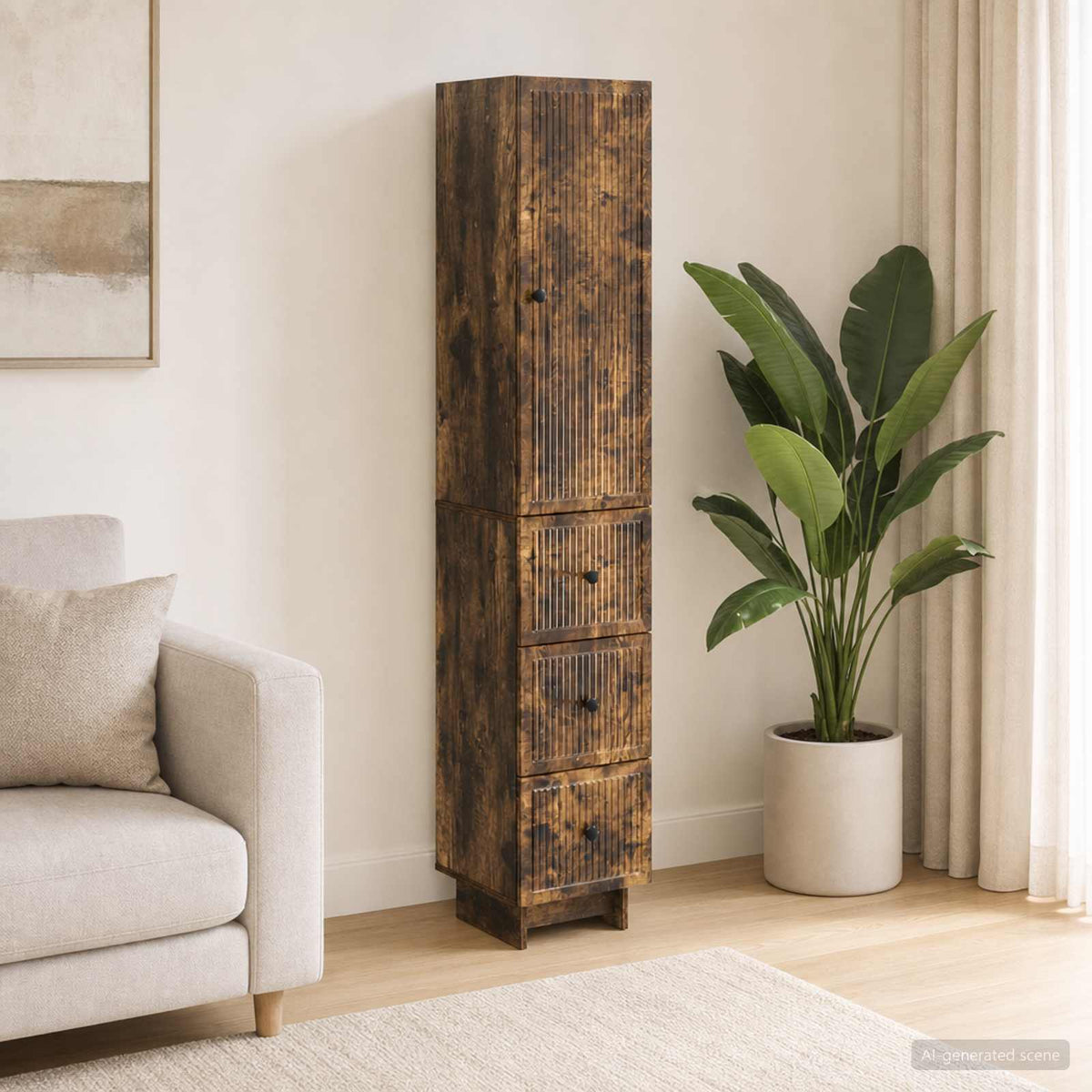 Cabinet Set 2 pcs Engineered Wood