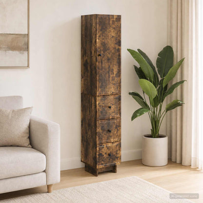 Cabinet Set 2 pcs Engineered Wood