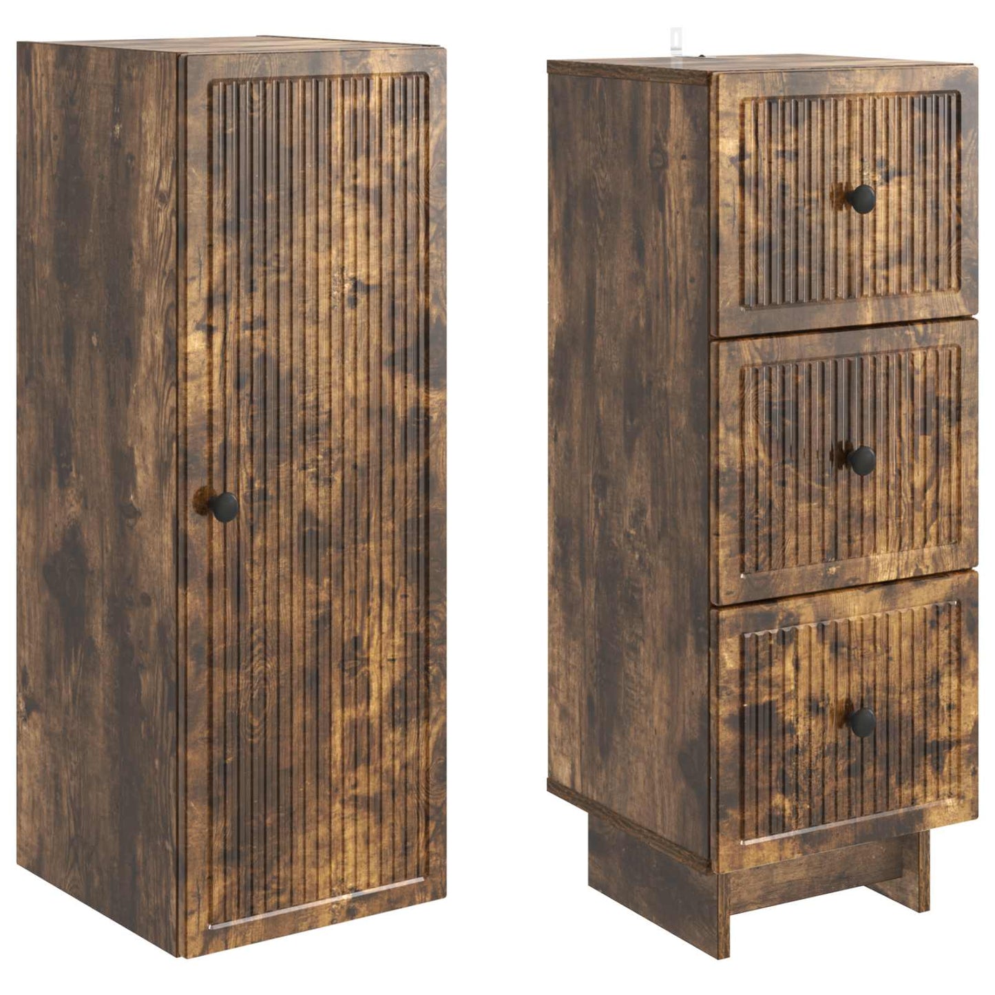 Cabinet Set 2 pcs 33 x 34.5 x 90 cm Engineered Wood