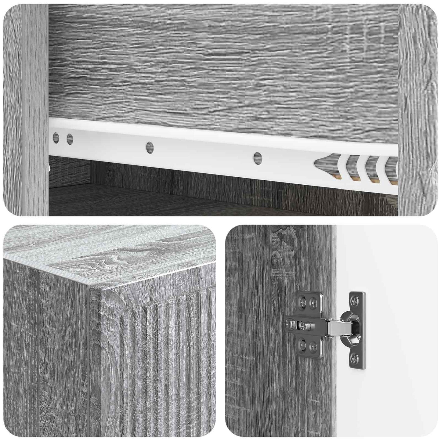 Cabinet Set 2 pcs Engineered Wood