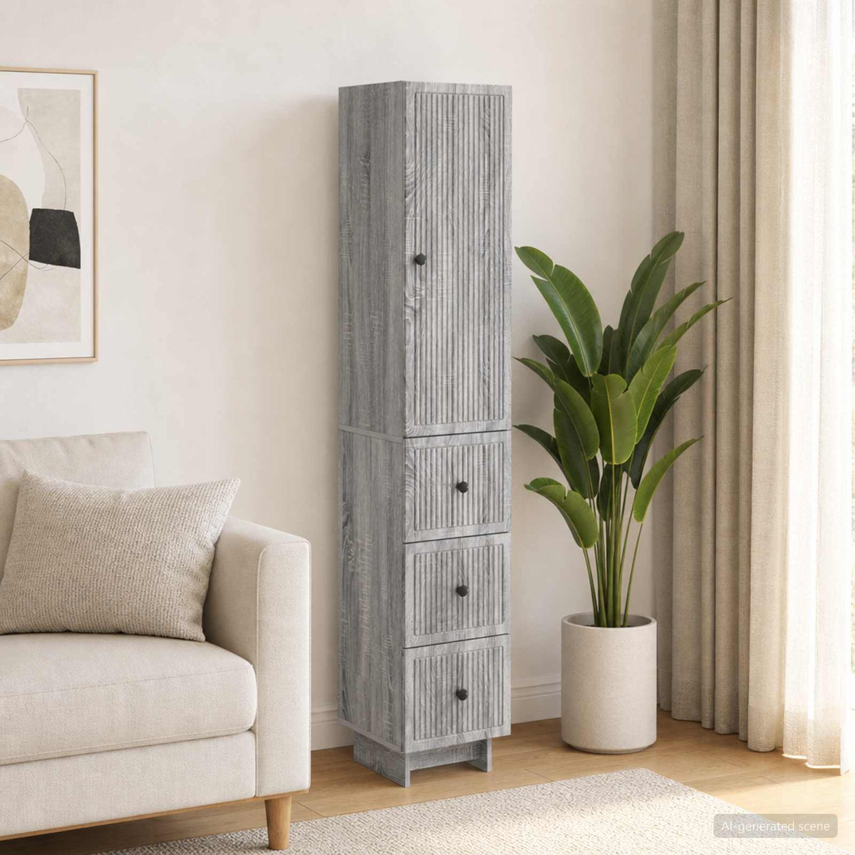 Cabinet Set 2 pcs Engineered Wood