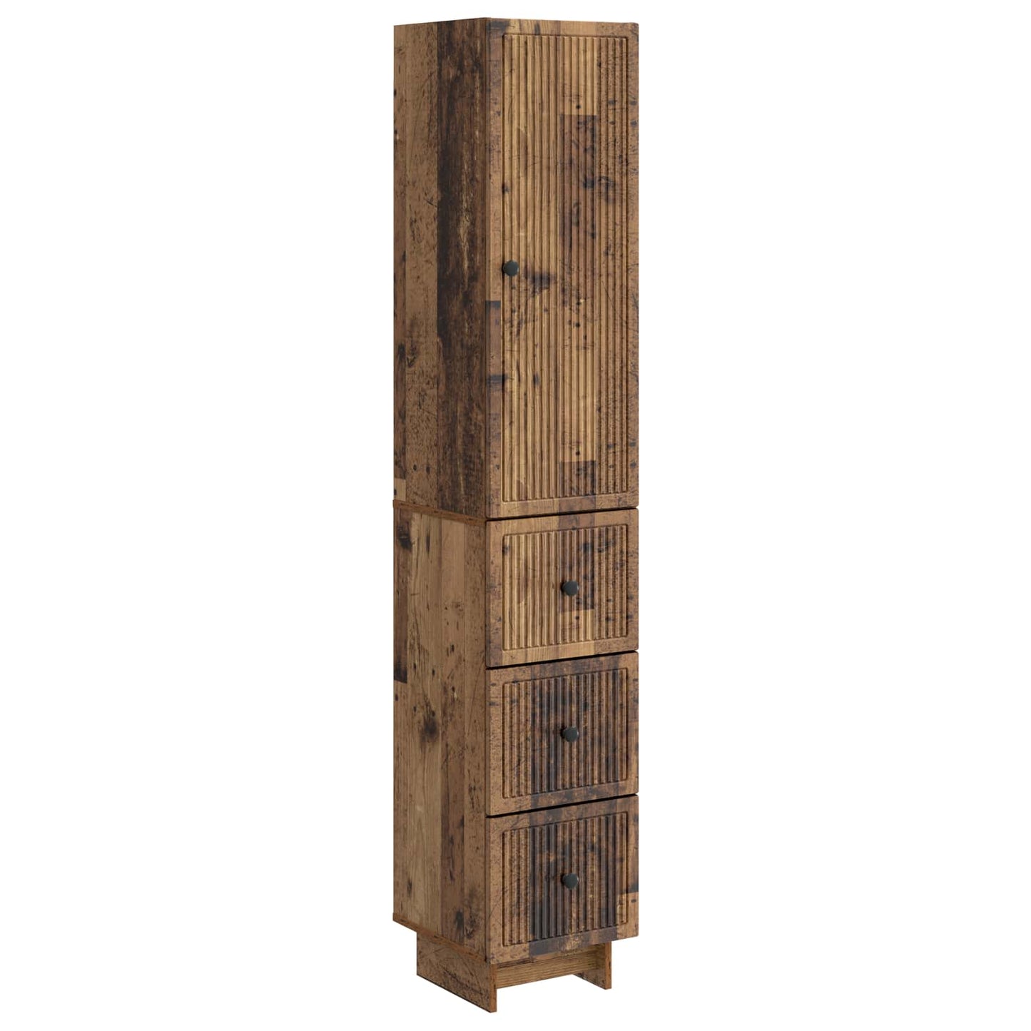 Cabinet Set 2 pcs Old Wood 33 x 34.5 x 90 cm Engineered Wood