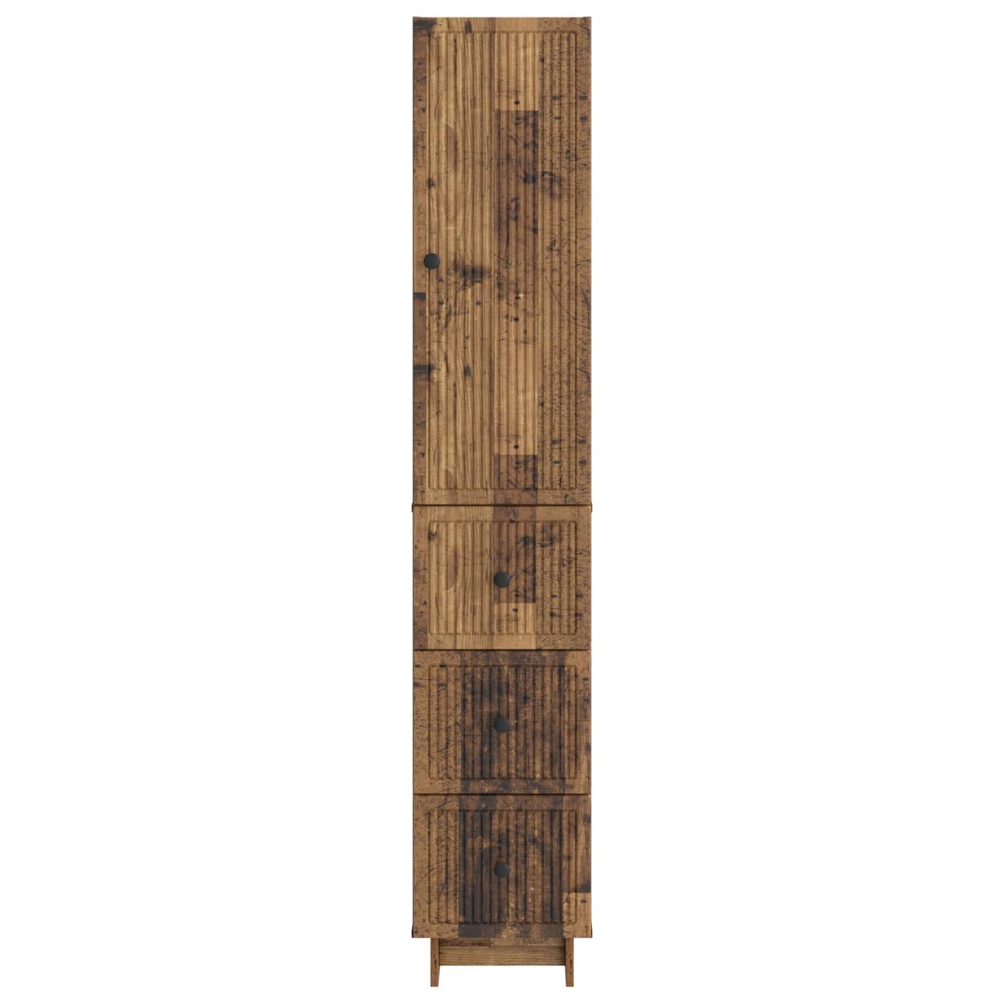 Cabinet Set 2 pcs Old Wood 33 x 34.5 x 90 cm Engineered Wood