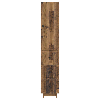 Cabinet Set 2 pcs Old Wood 33 x 34.5 x 90 cm Engineered Wood
