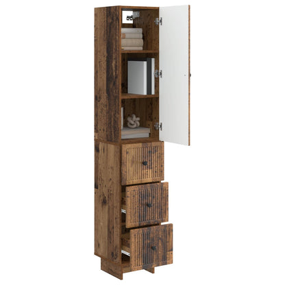 Cabinet Set 2 pcs Old Wood 33 x 34.5 x 90 cm Engineered Wood