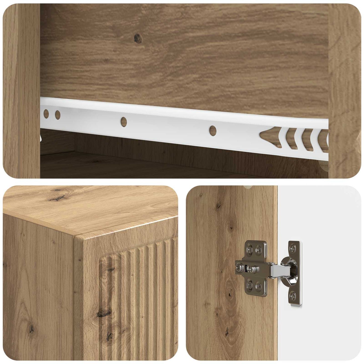 Cabinet Set 2 pcs Engineered Wood