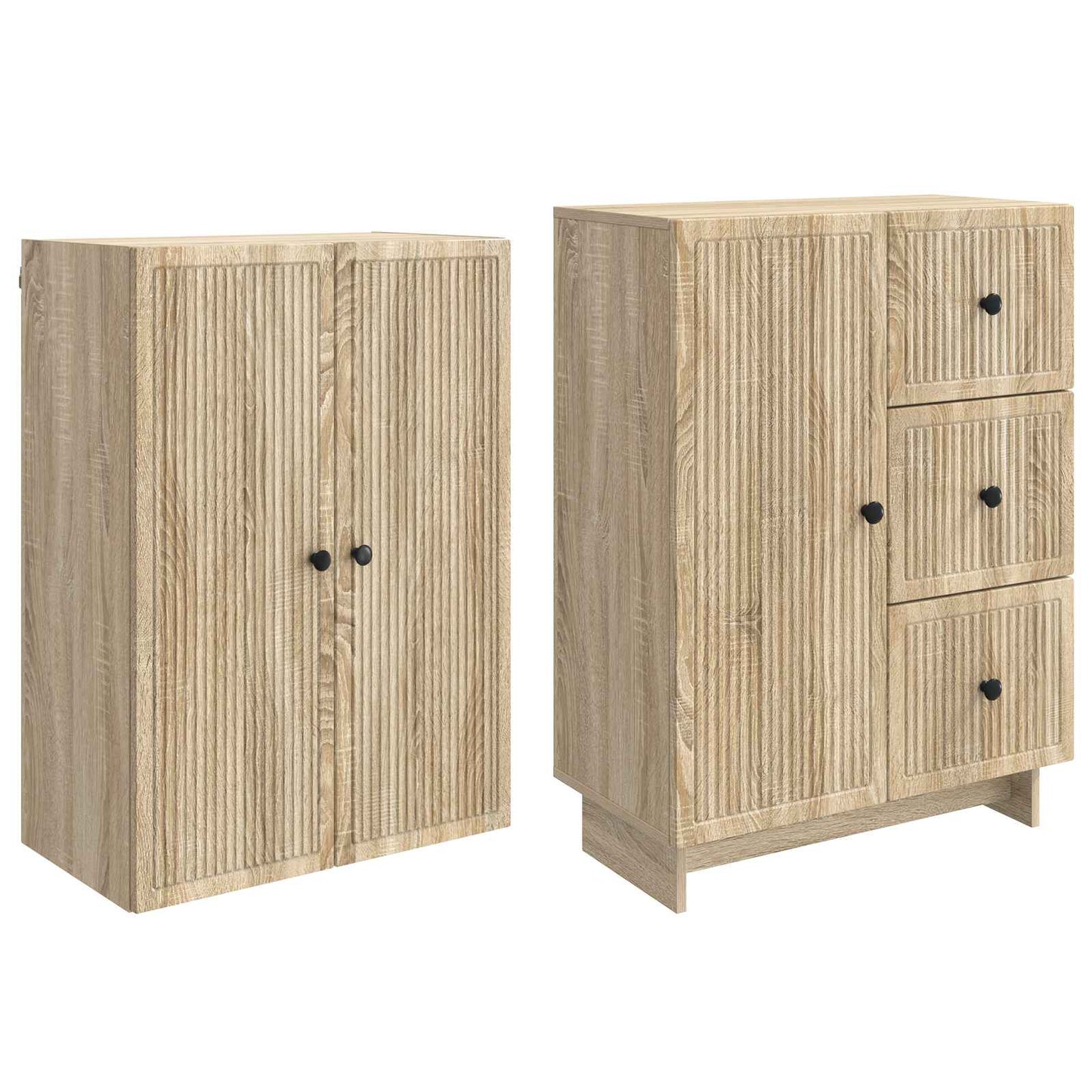 Cabinet Set 2 pcs 66 x 34.5 x 90 cm Engineered Wood