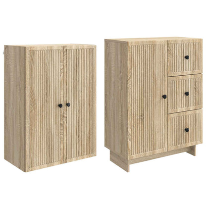 Cabinet Set 2 pcs 66 x 34.5 x 90 cm Engineered Wood
