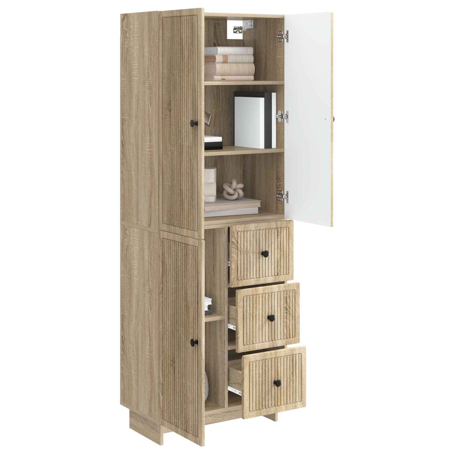 Cabinet Set 2 pcs 66 x 34.5 x 90 cm Engineered Wood