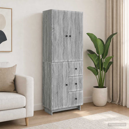 Cabinet Set 2 pcs Engineered Wood