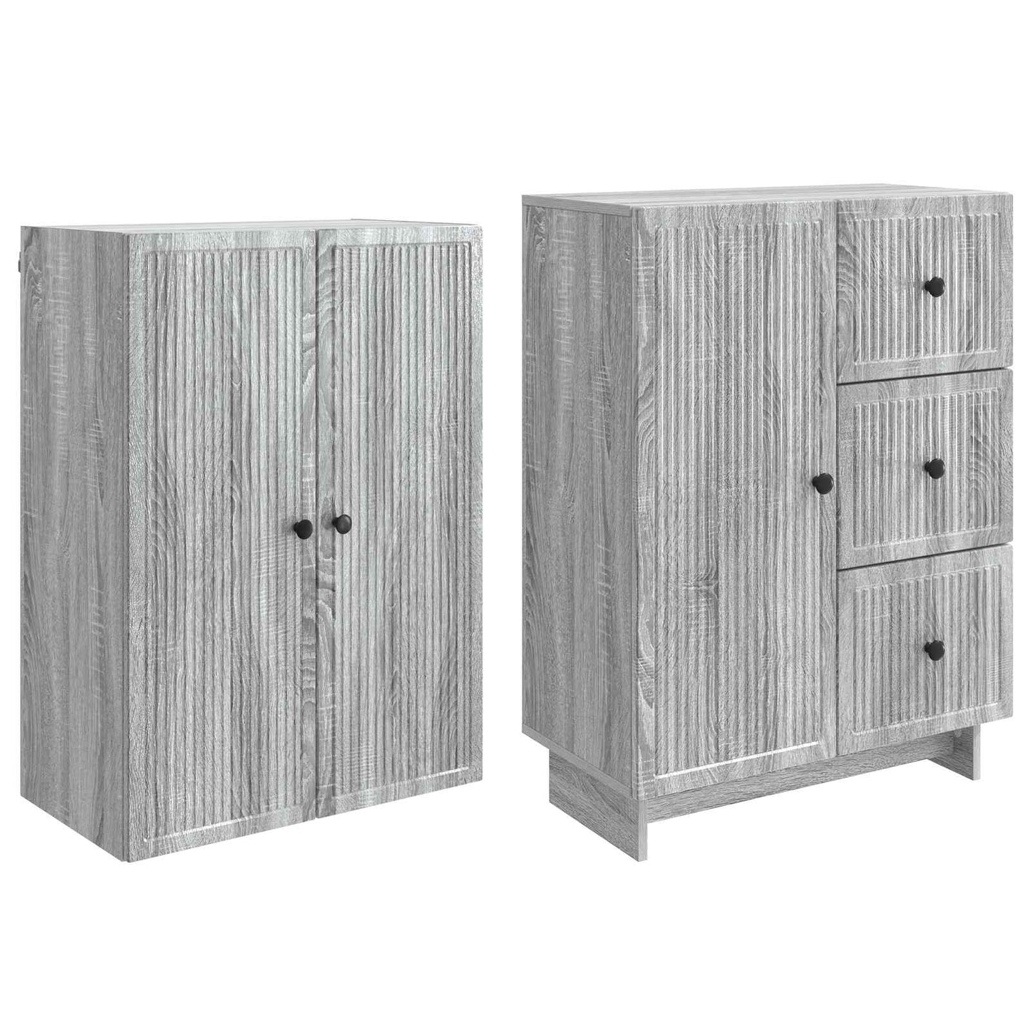Cabinet Set 2 pcs 66 x 34.5 x 90 cm Engineered Wood