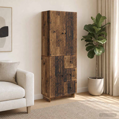 Cabinet Set 2 pcs Engineered Wood