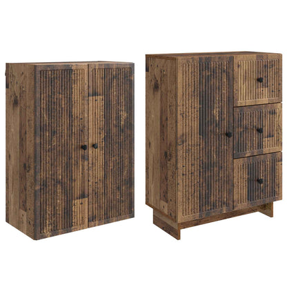 Cabinet Set 2 pcs 66 x 34.5 x 90 cm Engineered Wood