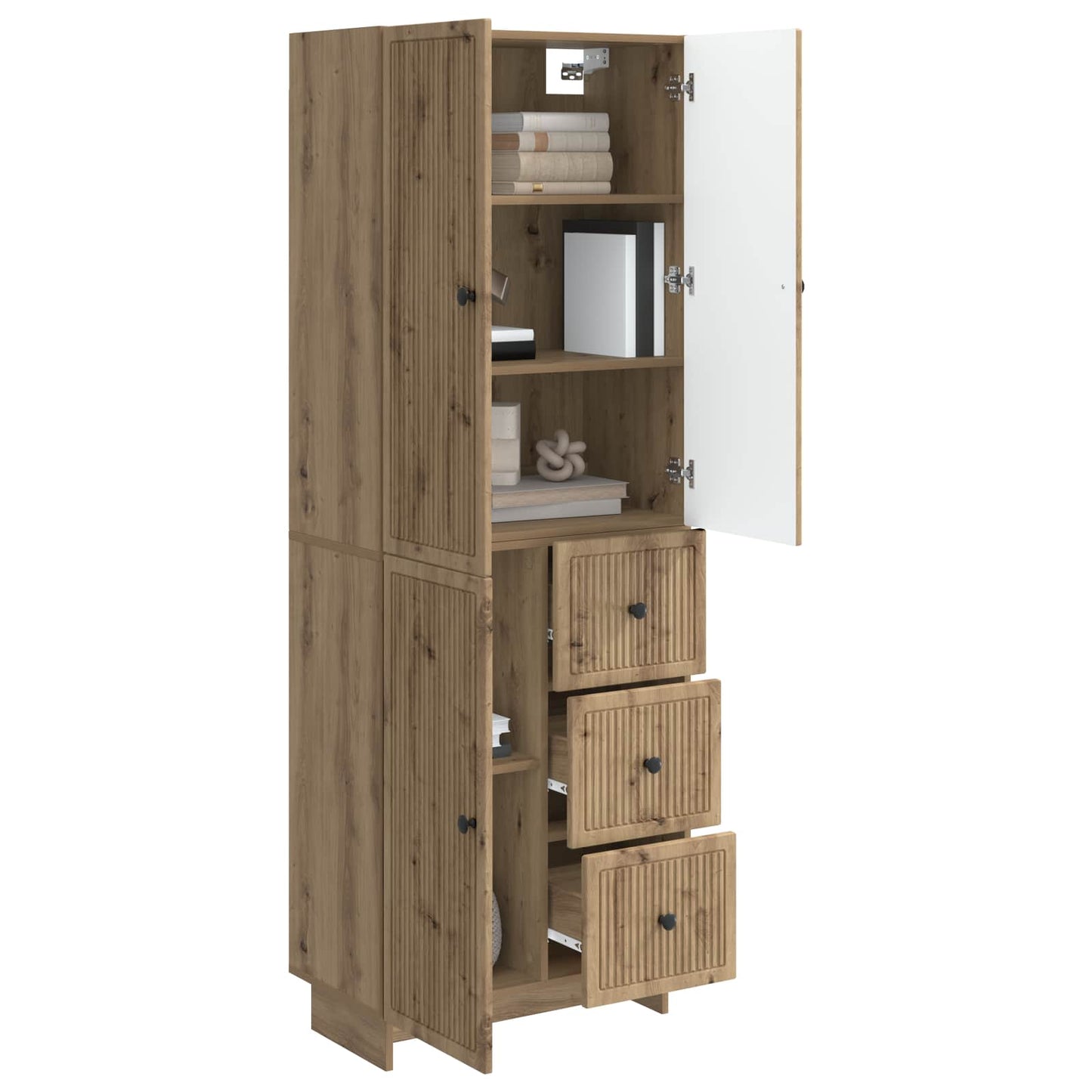 Cabinet Set 2 pcs 66 x 34.5 x 90 cm Engineered Wood