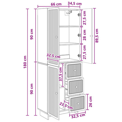 Cabinet Set 2 pcs 66 x 34.5 x 90 cm Engineered Wood