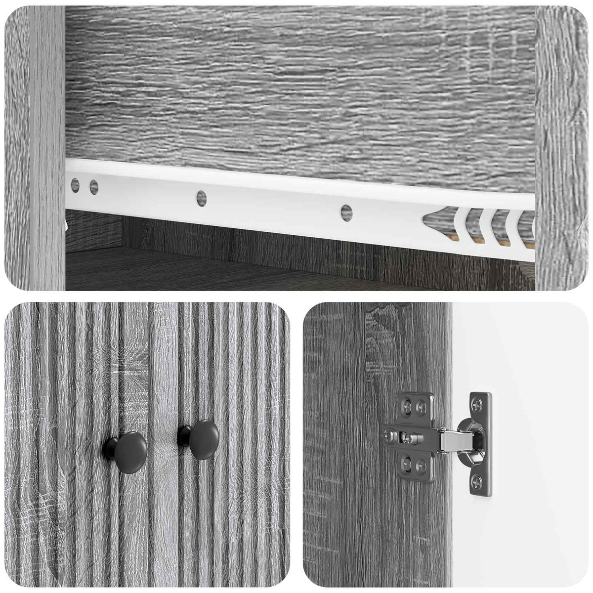 Cabinet Set 2 pcs Engineered Wood