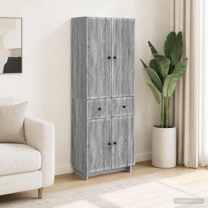 Cabinet Set 2 pcs Engineered Wood