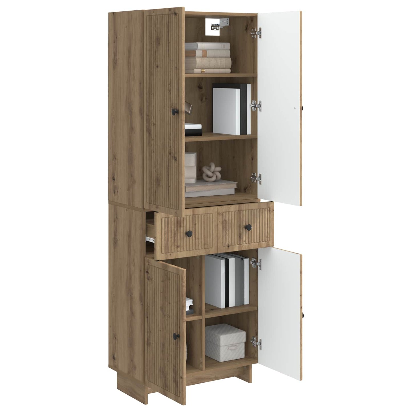 Cabinet Set 2 pcs 66 x 34.5 x 90 cm Engineered Wood