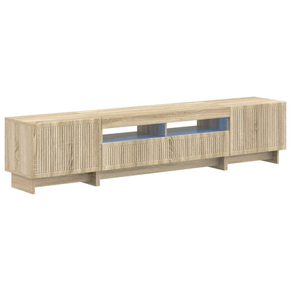 5 Piece LED TV Cabinet Sonoma Oak Engineered Wood