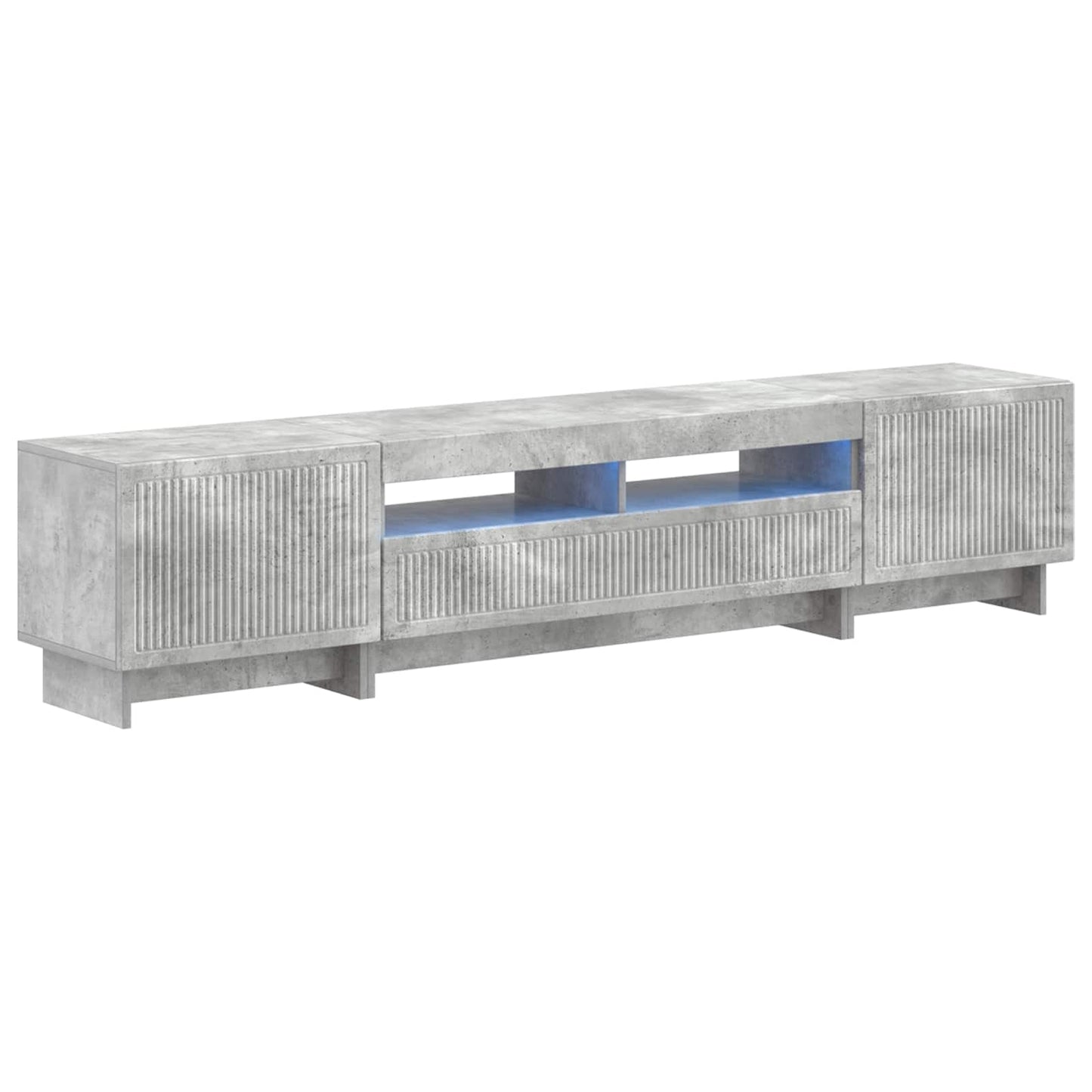 5 Piece LED TV Cabinet Concrete Grey Engineered Wood