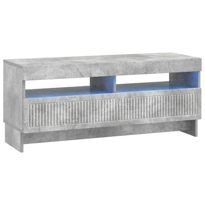 5 Piece LED TV Cabinet Concrete Grey Engineered Wood