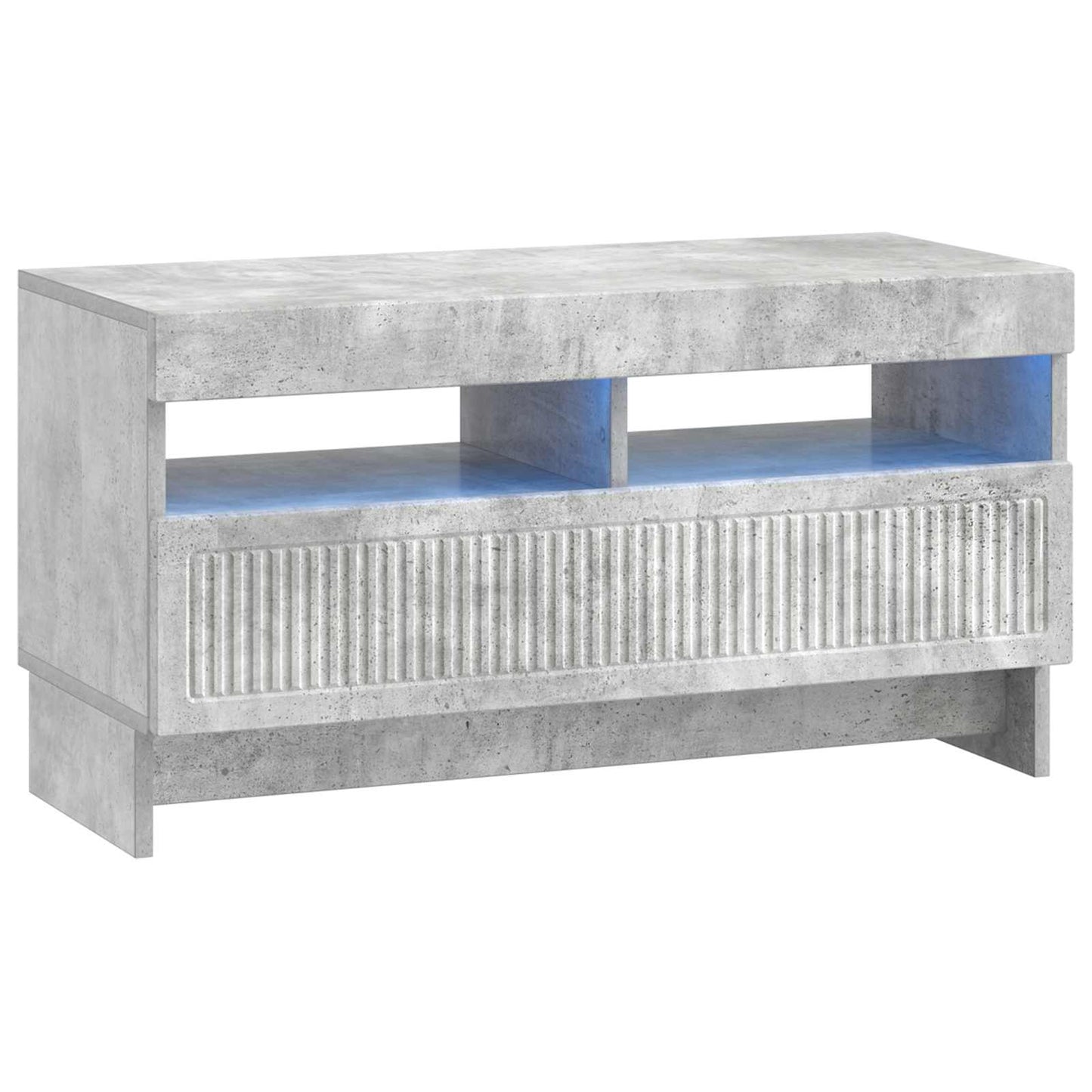 5 Piece LED TV Cabinet Concrete Grey Engineered Wood