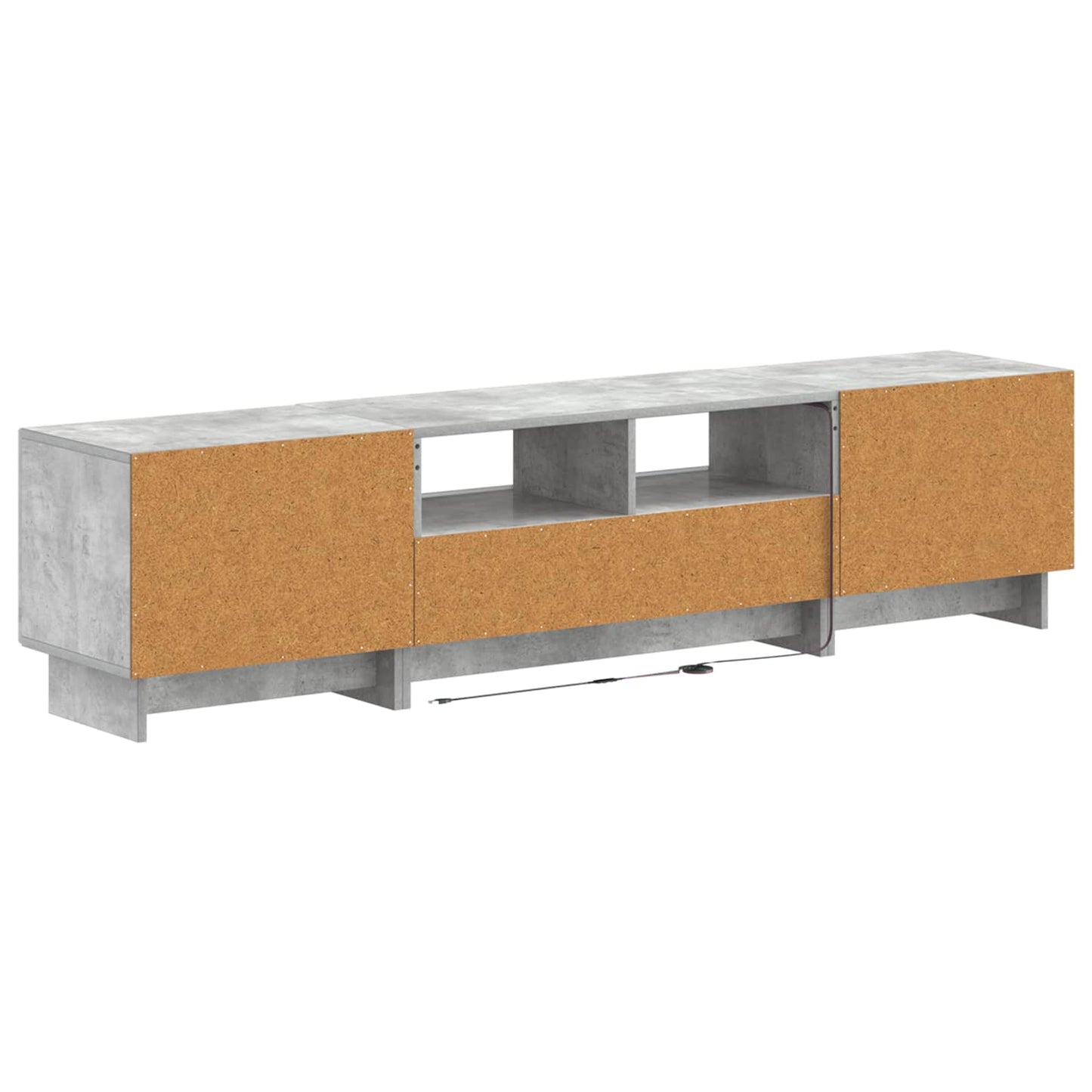 5 Piece LED TV Cabinet Concrete Grey Engineered Wood