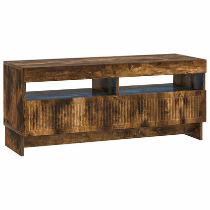 5 Piece LED TV Cabinet Smoked Oak Engineered Wood