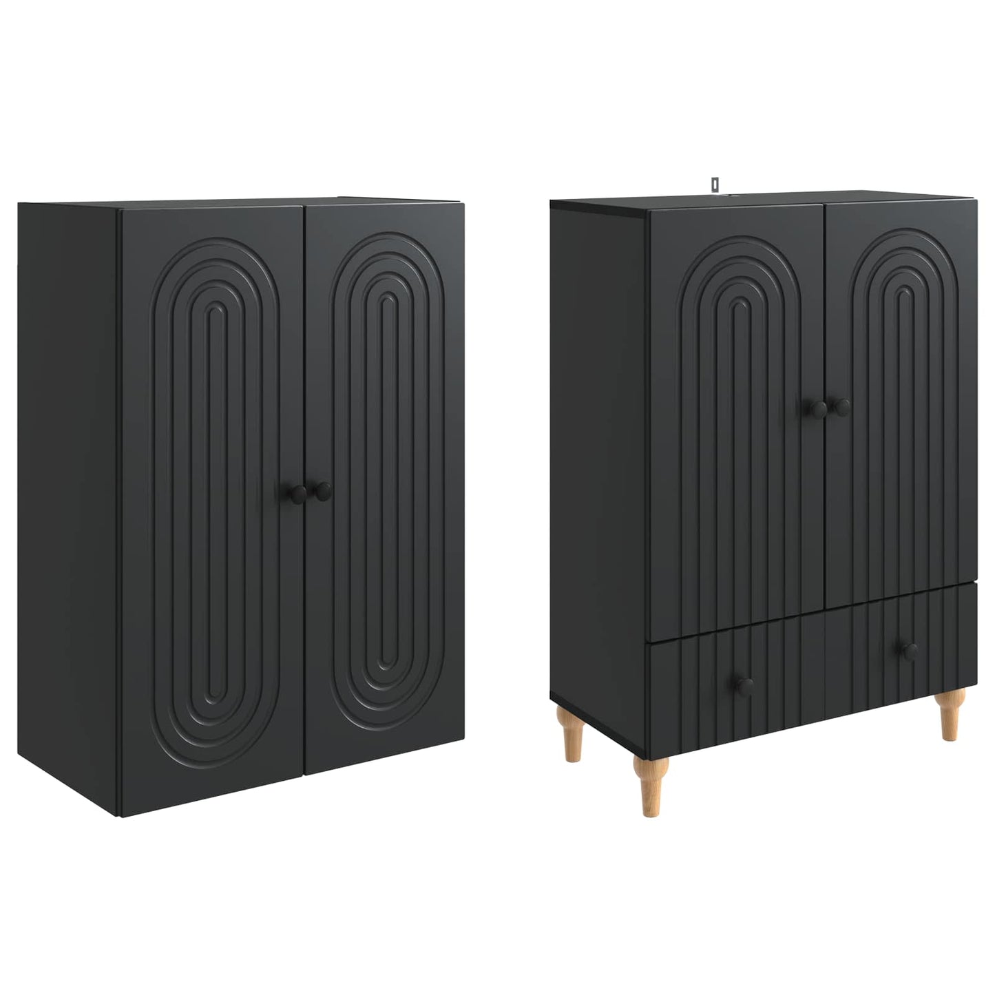 Cabinet Set 2 pcs 66 x 34.5 x 95 cm Engineered Wood