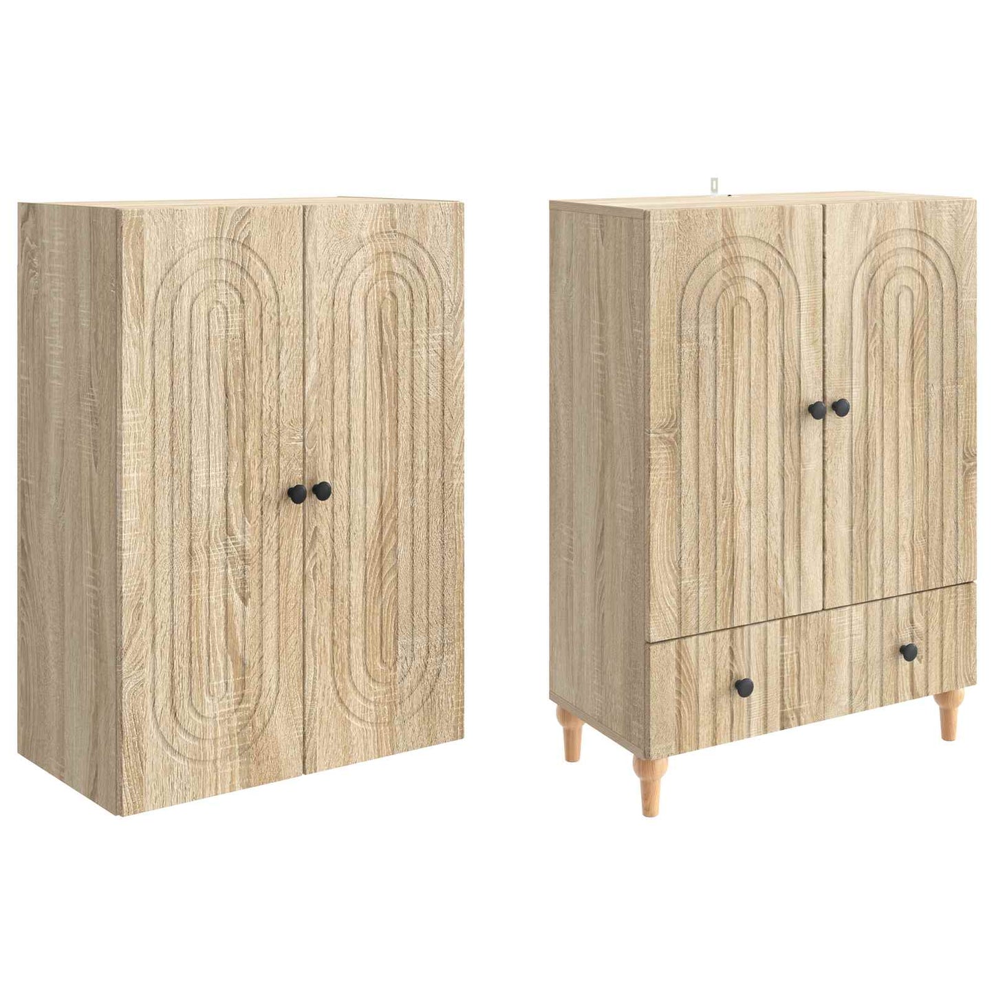 Cabinet Set 2 pcs 66 x 34.5 x 95 cm Engineered Wood