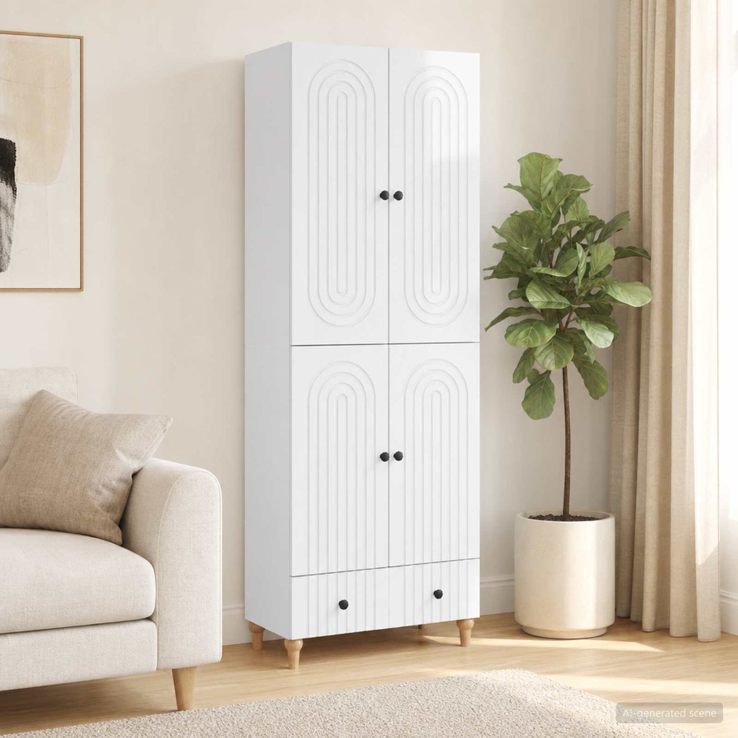 Cabinet Set 2 pcs Engineered Wood