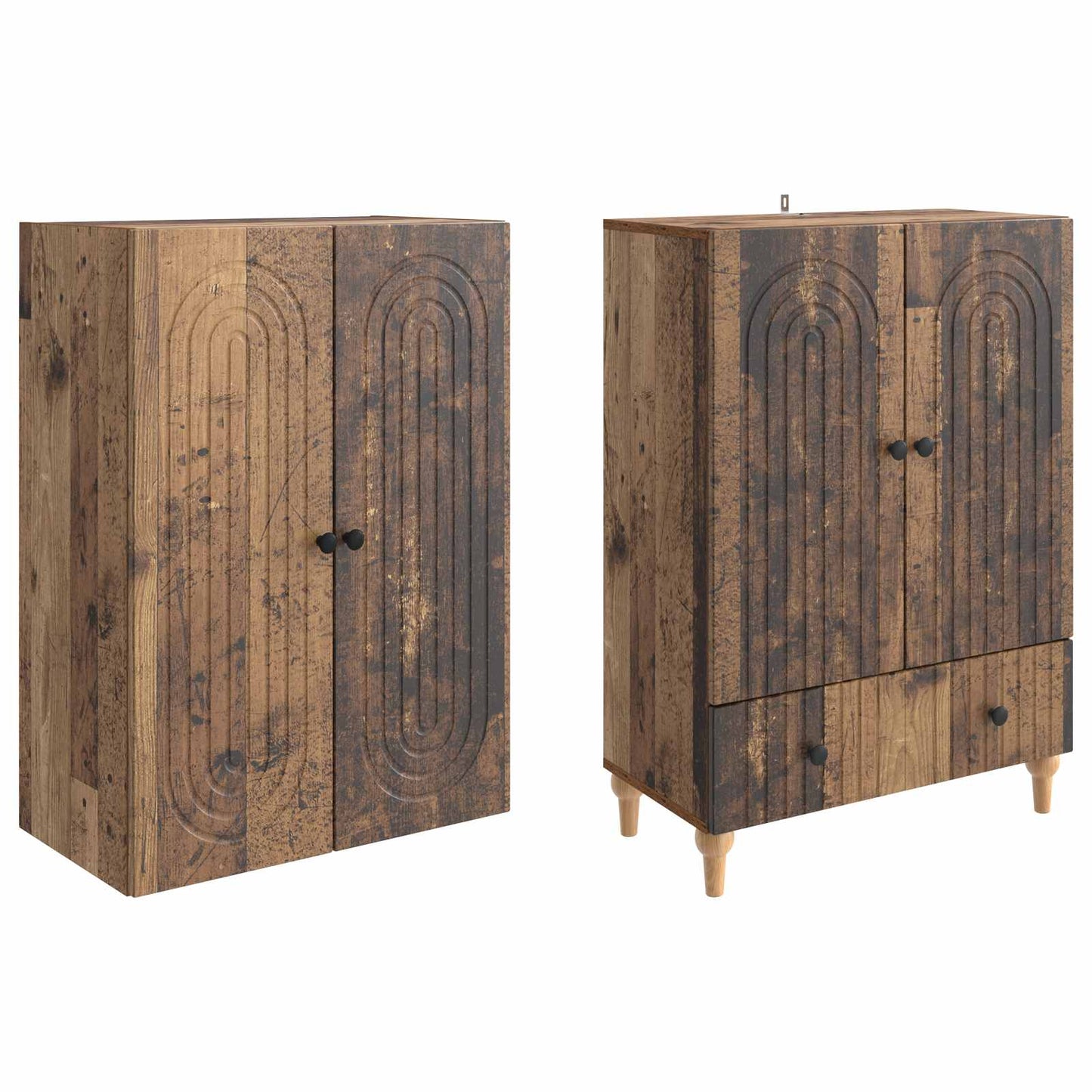 Cabinet Set 2 pcs 66 x 34.5 x 95 cm Engineered Wood