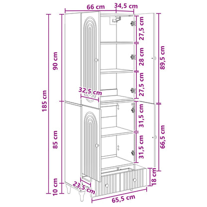 Cabinet Set 2 pcs 66 x 34.5 x 95 cm Engineered Wood