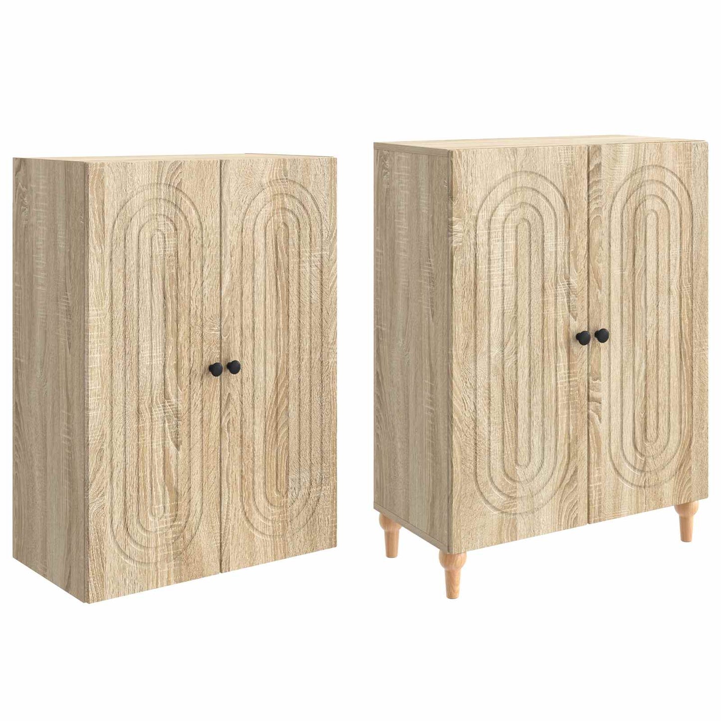 Cabinet Set 2 pcs 66 x 34.5 x 90 cm Engineered Wood