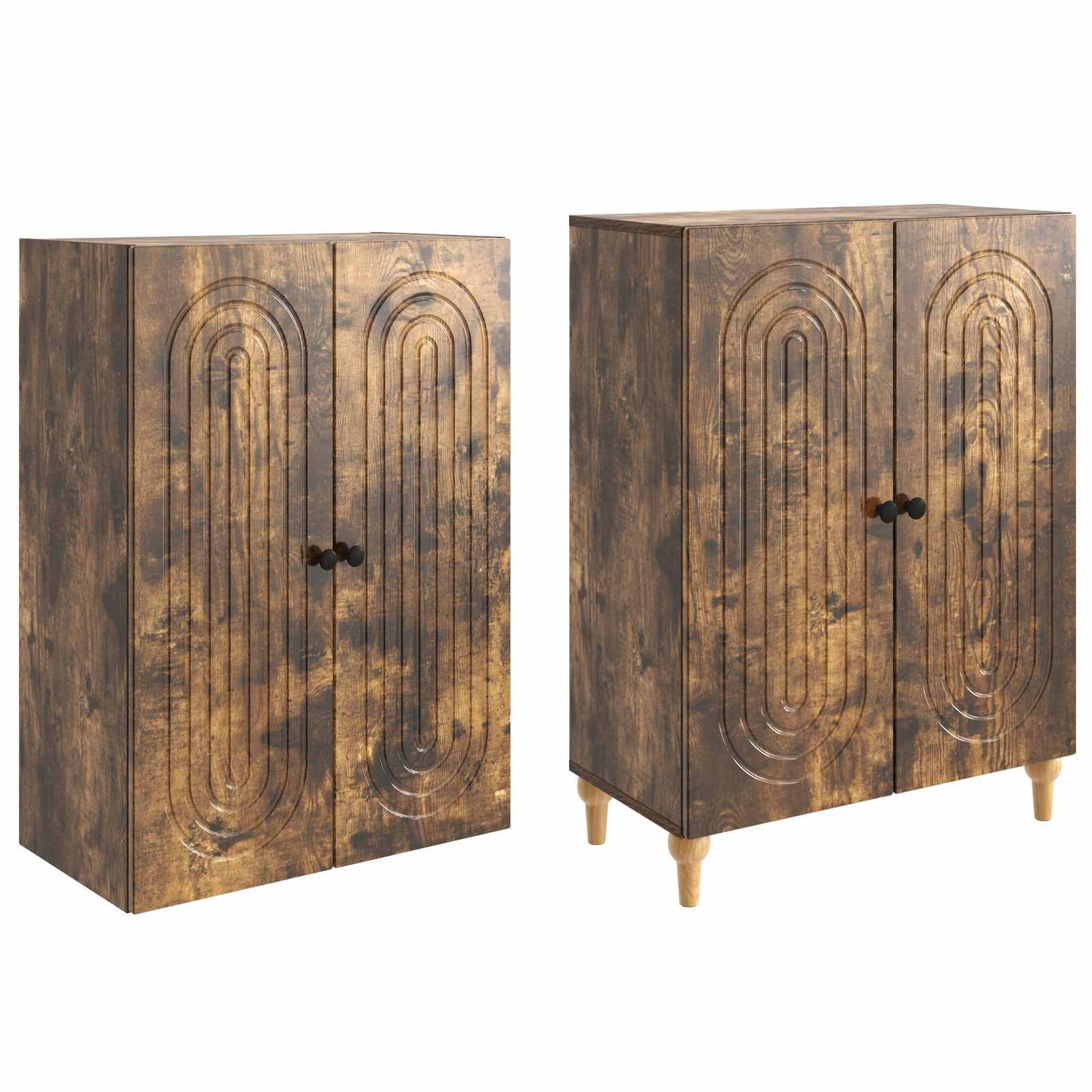 Cabinet Set 2 pcs 66 x 34.5 x 90 cm Engineered Wood