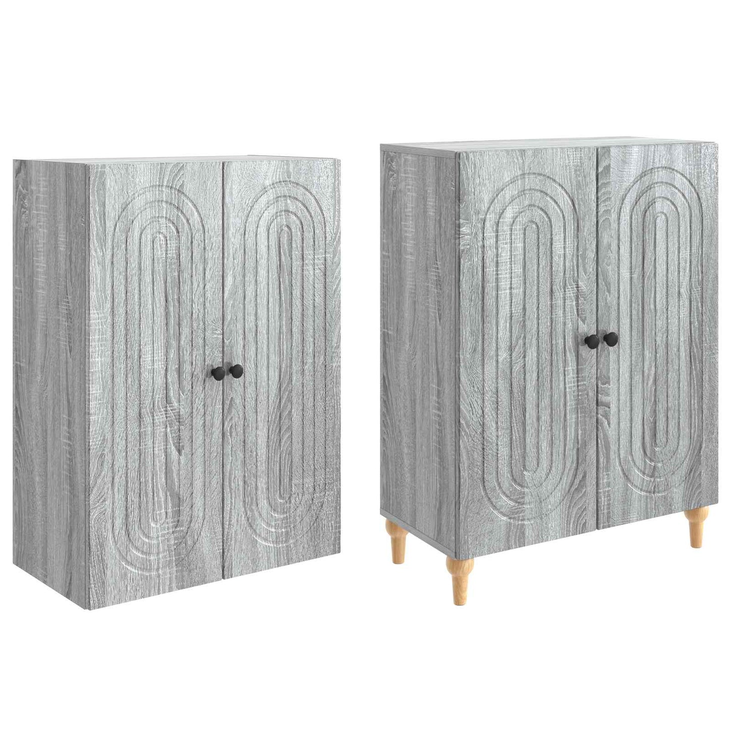 Cabinet Set 2 pcs 66 x 34.5 x 90 cm Engineered Wood