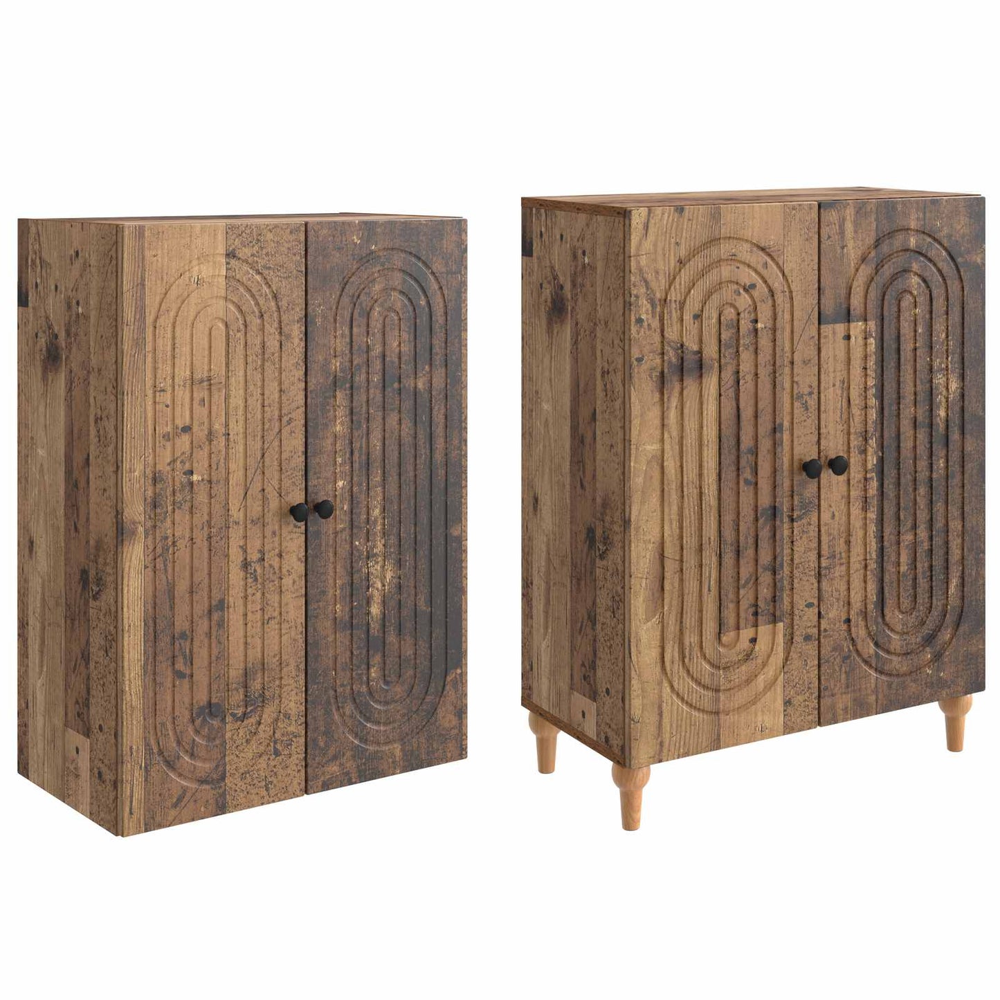 Cabinet Set 2 pcs 66 x 34.5 x 90 cm Engineered Wood