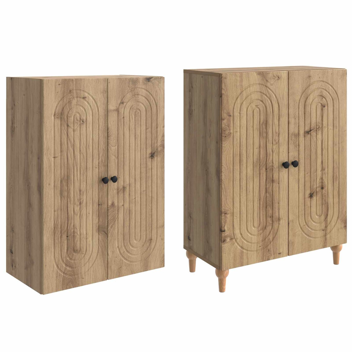 Cabinet Set 2 pcs 66 x 34.5 x 90 cm Engineered Wood