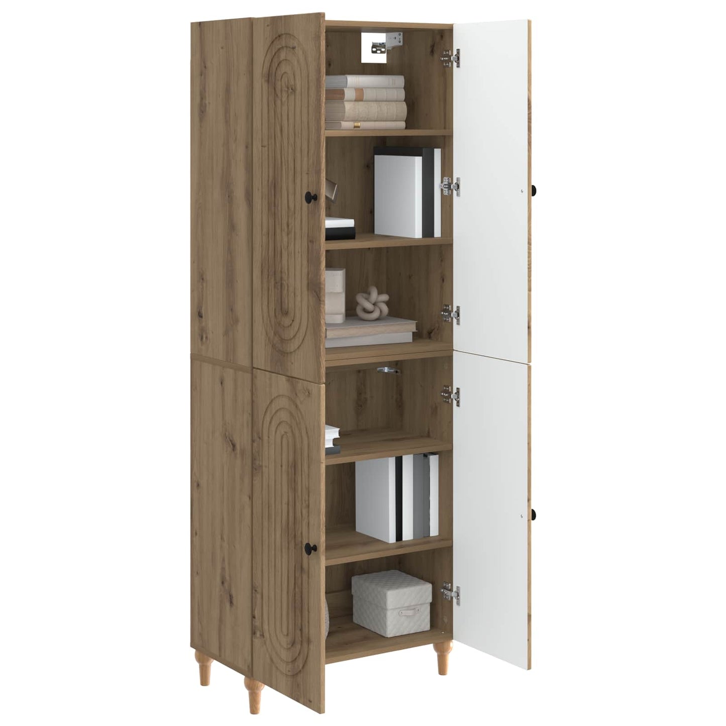Cabinet Set 2 pcs 66 x 34.5 x 90 cm Engineered Wood