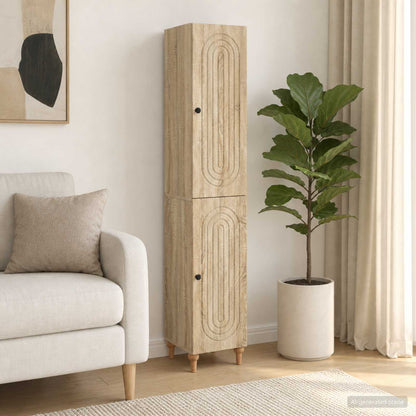 Cabinet Set 2 pcs Sonoma Oak Engineered Wood
