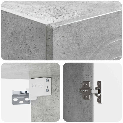 Cabinet Set 2 pcs Concrete Grey Engineered Wood