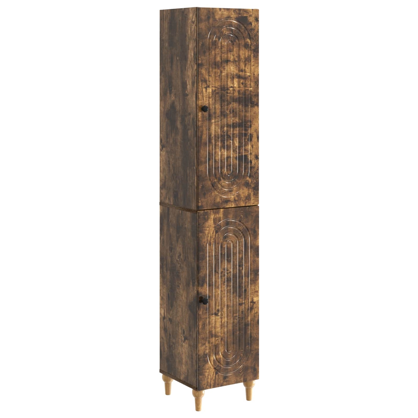 Cabinet Set 2 pcs Smoked Oak Engineered Wood