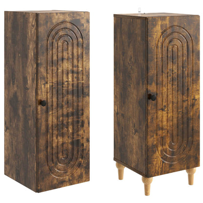 Cabinet Set 2 pcs Smoked Oak Engineered Wood