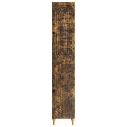 Cabinet Set 2 pcs Smoked Oak Engineered Wood