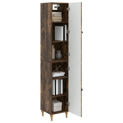 Cabinet Set 2 pcs Smoked Oak Engineered Wood